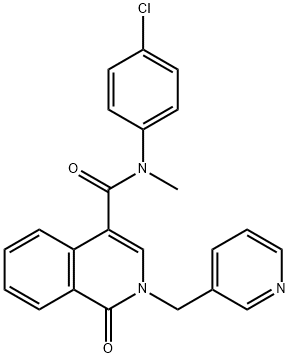 N-(4-CHLOROPHENYL)-N-METHYL-1-OXO-2-(3-PYRIDINYLMETHYL)-1,2-DIHYDRO-4-ISOQUINOLINECARBOXAMIDE Struktur