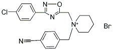 1-([3-(4-CHLOROPHENYL)-1,2,4-OXADIAZOL-5-YL]METHYL)-1-(4-CYANOBENZYL)HEXAHYDROPYRIDINIUM BROMIDE Struktur