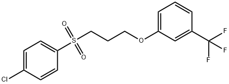 (4-CHLOROPHENYL)(DIOXO)(3-[3-(TRIFLUOROMETHYL)PHENOXY]PROPYL)-LAMBDA6-SULFANE Struktur