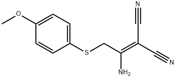 2-(1-AMINO-2-[(4-METHOXYPHENYL)SULFANYL]ETHYLIDENE)MALONONITRILE Struktur