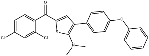 (2,4-DICHLOROPHENYL)[5-(DIMETHYLAMINO)-4-(4-PHENOXYPHENYL)-2-THIENYL]METHANONE Struktur