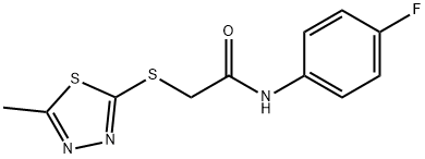 N-(4-FLUOROPHENYL)-2-[(5-METHYL-1,3,4-THIADIAZOL-2-YL)SULFANYL]ACETAMIDE Struktur