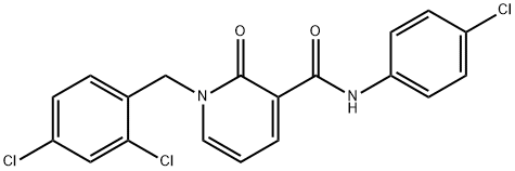 N-(4-CHLOROPHENYL)-1-(2,4-DICHLOROBENZYL)-2-OXO-1,2-DIHYDRO-3-PYRIDINECARBOXAMIDE Struktur