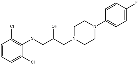 1-[(2,6-DICHLOROPHENYL)SULFANYL]-3-[4-(4-FLUOROPHENYL)PIPERAZINO]-2-PROPANOL Struktur