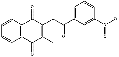 2-METHYL-3-[2-(3-NITROPHENYL)-2-OXOETHYL]NAPHTHOQUINONE Struktur