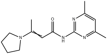 N-(4,6-DIMETHYL-2-PYRIMIDINYL)-3-(1-PYRROLIDINYL)-2-BUTENAMIDE Struktur