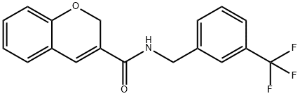 N-[3-(TRIFLUOROMETHYL)BENZYL]-2H-CHROMENE-3-CARBOXAMIDE Struktur