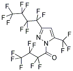 1-(HEPTAFLUOROBUTRYL)-3(5)-(NONAFLUORO-1-BUTYL)-5(3)-(TRIFLUOROMETHYL)PYRAZOLE Struktur