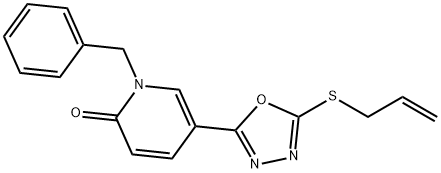 5-[5-(ALLYLSULFANYL)-1,3,4-OXADIAZOL-2-YL]-1-BENZYL-2(1H)-PYRIDINONE Struktur