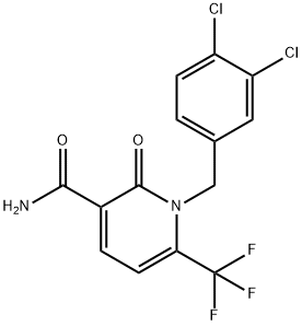 1-(3,4-DICHLOROBENZYL)-2-OXO-6-(TRIFLUOROMETHYL)-1,2-DIHYDRO-3-PYRIDINECARBOXAMIDE Struktur