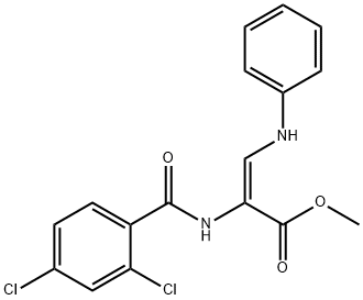 METHYL 3-ANILINO-2-[(2,4-DICHLOROBENZOYL)AMINO]ACRYLATE Struktur