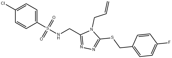 N-((4-ALLYL-5-[(4-FLUOROBENZYL)SULFANYL]-4H-1,2,4-TRIAZOL-3-YL)METHYL)-4-CHLOROBENZENESULFONAMIDE Struktur