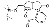 (-)-3-OXO-6-BETA-T-BUTYLDIMETHYLSILYLOXYMETHYL-7-ALPHA-BENZOYLOXY-2-OXABICYCLO[3.3.0]OCTAN Struktur