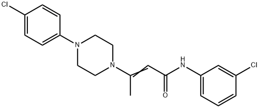 N-(3-CHLOROPHENYL)-3-[4-(4-CHLOROPHENYL)PIPERAZINO]-2-BUTENAMIDE Struktur