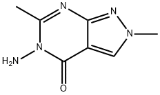 5-AMINO-2,6-DIMETHYL-4,5-DIHYDRO-2H-PYRAZOLO[3,4-D]PYRIMIDIN-4-ONE Struktur