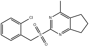 2-CHLOROBENZYL 4-METHYL-6,7-DIHYDRO-5H-CYCLOPENTA[D]PYRIMIDIN-2-YL SULFONE Struktur