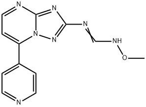 N'-METHOXY-N-[7-(4-PYRIDINYL)[1,2,4]TRIAZOLO[1,5-A]PYRIMIDIN-2-YL]IMINOFORMAMIDE Struktur