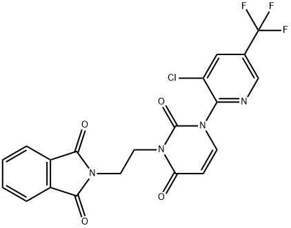 2-(2-[3-[3-CHLORO-5-(TRIFLUOROMETHYL)-2-PYRIDINYL]-2,6-DIOXO-3,6-DIHYDRO-1(2H)-PYRIMIDINYL]ETHYL)-1H-ISOINDOLE-1,3(2H)-DIONE Struktur