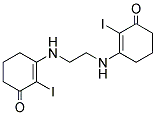 2-IODO-3-((2-((2-IODO-3-OXOCYCLOHEX-1-ENYL)AMINO)ETHYL)AMINO)CYCLOHEX-2-EN-1-ONE Struktur