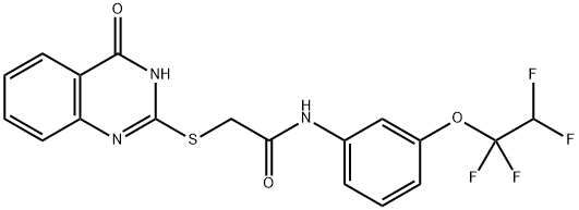 2-(4-OXO(3-HYDROQUINAZOLIN-2-YLTHIO))-N-(3-(1,1,2,2-TETRAFLUOROETHOXY)PHENYL)ETHANAMIDE Struktur