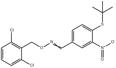 4-(TERT-BUTYLSULFANYL)-3-NITROBENZENECARBALDEHYDE O-(2,6-DICHLOROBENZYL)OXIME Struktur