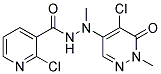 N'3-(5-CHLORO-1-METHYL-6-OXO-1,6-DIHYDROPYRIDAZIN-4-YL)-N'3-METHYL-2-CHLOROPYRIDINE-3-CARBOHYDRAZIDE Struktur