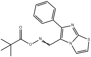 5-(([(2,2-DIMETHYLPROPANOYL)OXY]IMINO)METHYL)-6-PHENYLIMIDAZO[2,1-B][1,3]THIAZOLE Struktur