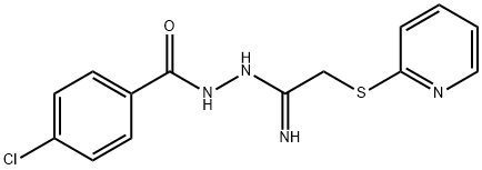 N'-(4-CHLOROBENZOYL)-2-(2-PYRIDINYLSULFANYL)ETHANEHYDRAZONAMIDE Struktur