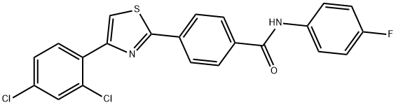 4-[4-(2,4-DICHLOROPHENYL)-1,3-THIAZOL-2-YL]-N-(4-FLUOROPHENYL)BENZENECARBOXAMIDE Struktur