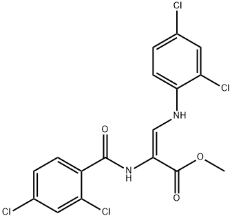 METHYL 3-(2,4-DICHLOROANILINO)-2-[(2,4-DICHLOROBENZOYL)AMINO]ACRYLATE Struktur