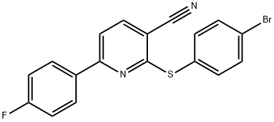 2-[(4-BROMOPHENYL)SULFANYL]-6-(4-FLUOROPHENYL)NICOTINONITRILE Struktur