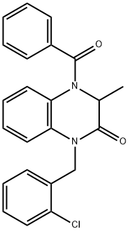 4-BENZOYL-1-(2-CHLOROBENZYL)-3-METHYL-3,4-DIHYDRO-2(1H)-QUINOXALINONE Struktur