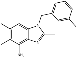 2,5,6-TRIMETHYL-1-(3-METHYLBENZYL)-1H-1,3-BENZIMIDAZOL-4-AMINE Struktur