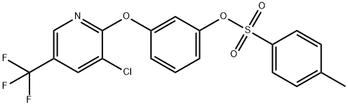 3-([3-CHLORO-5-(TRIFLUOROMETHYL)-2-PYRIDINYL]OXY)PHENYL 4-METHYLBENZENESULFONATE Struktur