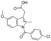 1-(P-CHLORBENZOYL)-5-METHOXY-2-METHYL INDOLE-3-ACETIC ACID [2-14C]- Struktur