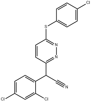 2-(6-[(4-CHLOROPHENYL)SULFANYL]-3-PYRIDAZINYL)-2-(2,4-DICHLOROPHENYL)ACETONITRILE Struktur