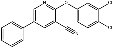 2-(3,4-DICHLOROPHENOXY)-5-PHENYLNICOTINONITRILE Struktur