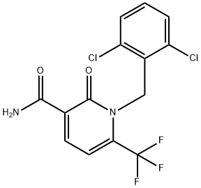 1-(2,6-DICHLOROBENZYL)-2-OXO-6-(TRIFLUOROMETHYL)-1,2-DIHYDRO-3-PYRIDINECARBOXAMIDE Struktur