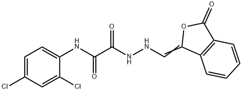 N-(2,4-DICHLOROPHENYL)-2-OXO-2-(2-([3-OXO-2-BENZOFURAN-1(3H)-YLIDEN]METHYL)HYDRAZINO)ACETAMIDE Struktur