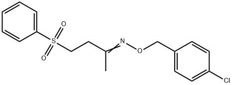 4-(PHENYLSULFONYL)-2-BUTANONE O-(4-CHLOROBENZYL)OXIME Struktur