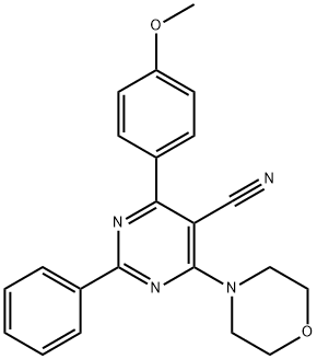 4-(4-METHOXYPHENYL)-6-MORPHOLINO-2-PHENYL-5-PYRIMIDINECARBONITRILE Struktur