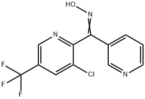 [3-CHLORO-5-(TRIFLUOROMETHYL)-2-PYRIDINYL](3-PYRIDINYL)METHANONE OXIME Struktur