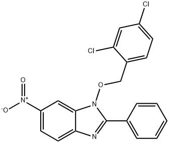 1-[(2,4-DICHLOROBENZYL)OXY]-6-NITRO-2-PHENYL-1H-1,3-BENZIMIDAZOLE Struktur