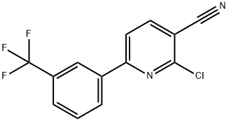 2-CHLORO-6-[3-(TRIFLUOROMETHYL)PHENYL]NICOTINONITRILE Struktur