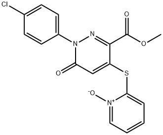 2-([1-(4-CHLOROPHENYL)-3-(METHOXYCARBONYL)-6-OXO-1,6-DIHYDRO-4-PYRIDAZINYL]SULFANYL)-1-PYRIDINIUMOLATE Struktur