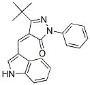 3-(TERT-BUTYL)-4-(INDOL-3-YLMETHYLENE)-1-PHENYL-2-PYRAZOLIN-5-ONE Struktur