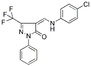 4-[(4-CHLOROANILINO)METHYLENE]-2-PHENYL-5-(TRIFLUOROMETHYL)-2,4-DIHYDRO-3H-PYRAZOL-3-ONE Struktur