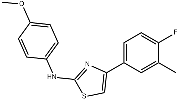 (4-(4-FLUORO-3-METHYLPHENYL)(2,5-THIAZOLYL))(4-METHOXYPHENYL)AMINE Struktur