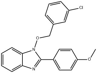 1-[(3-CHLOROBENZYL)OXY]-2-(4-METHOXYPHENYL)-1H-1,3-BENZIMIDAZOLE Struktur