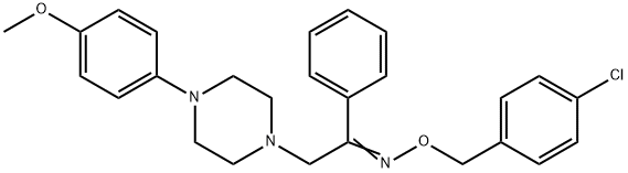 2-[4-(4-METHOXYPHENYL)PIPERAZINO]-1-PHENYL-1-ETHANONE O-(4-CHLOROBENZYL)OXIME Struktur